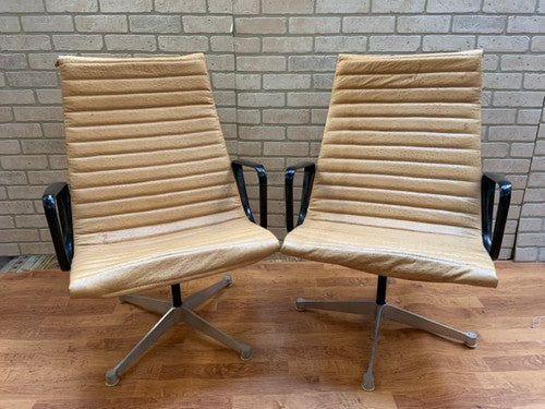 The History and Design Behind Vintage Grind House's Mid Century Modern Eames Swivel Chairs