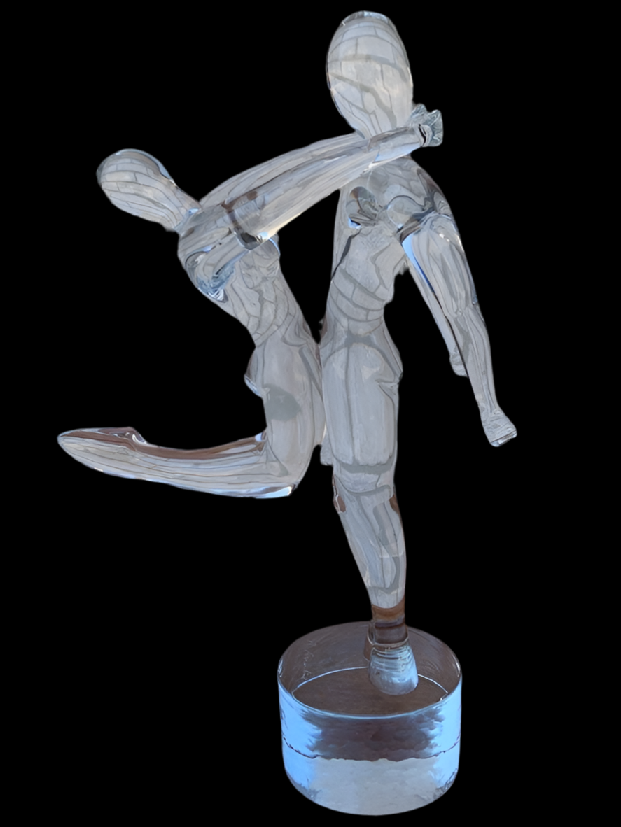 Vintage Italian Renato Anatra Murano Glass Dancers Sculpture
