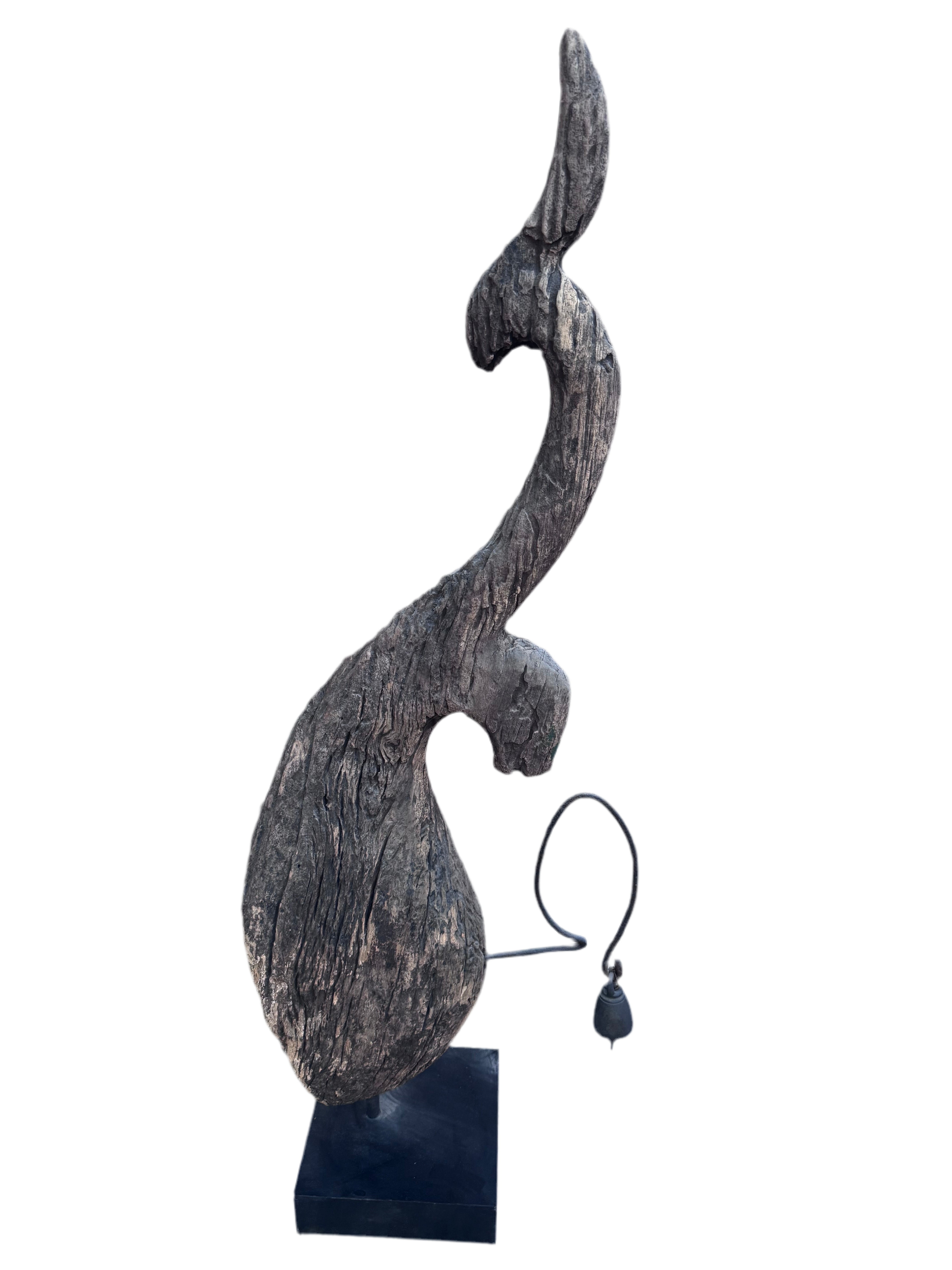 Antique Thai Naga Temple Finial with a Bell