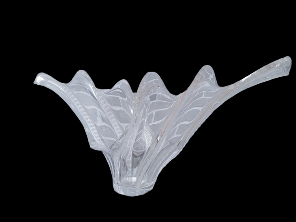 Vintage Mid Century French Cofrac Art Verrier Free Form Crystal Centerpiece