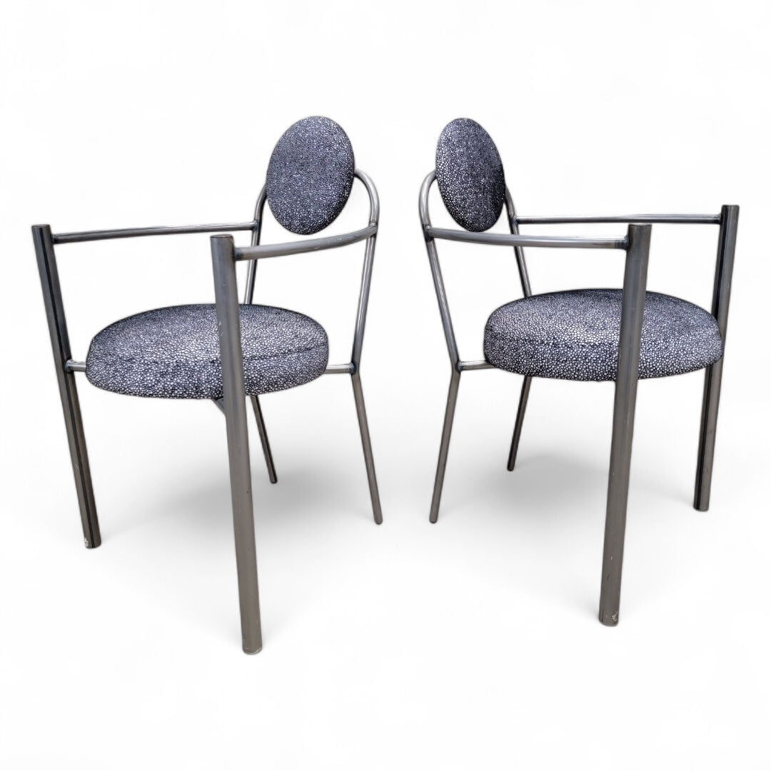 Vintage Modern Moon Chairs Newly Reupholstered - Set of 4