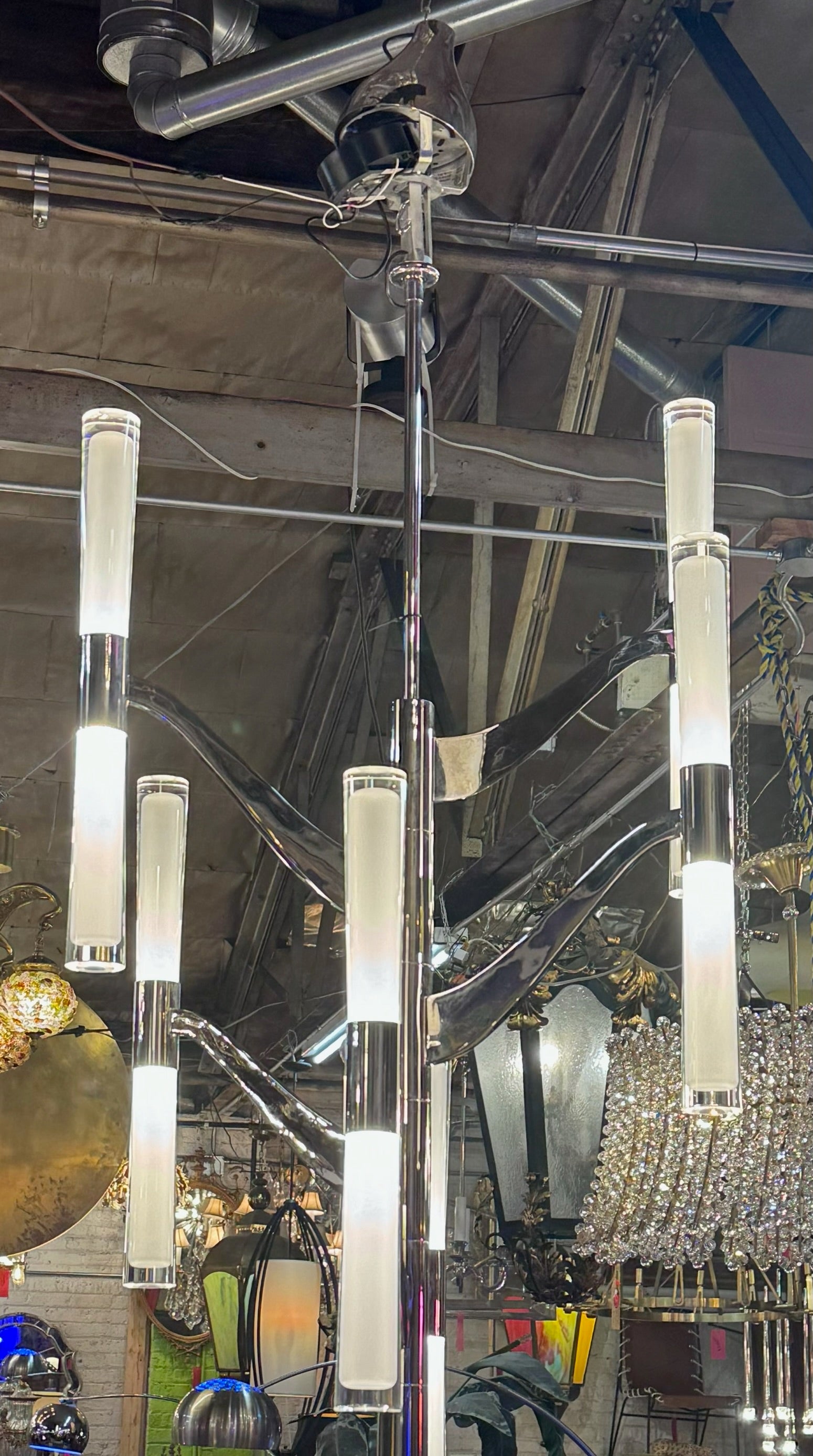 Brenta Medium Tall Chandelier by Aerin