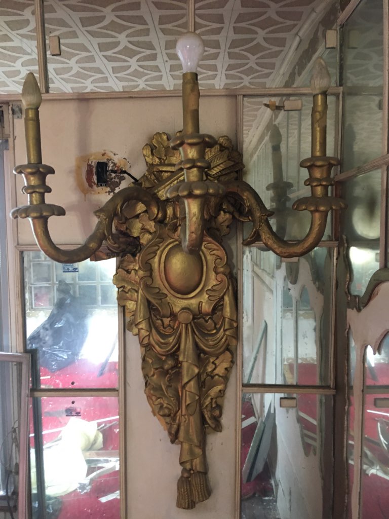 Antique Neoclassical Style Oversized Wall Sconces - Pair