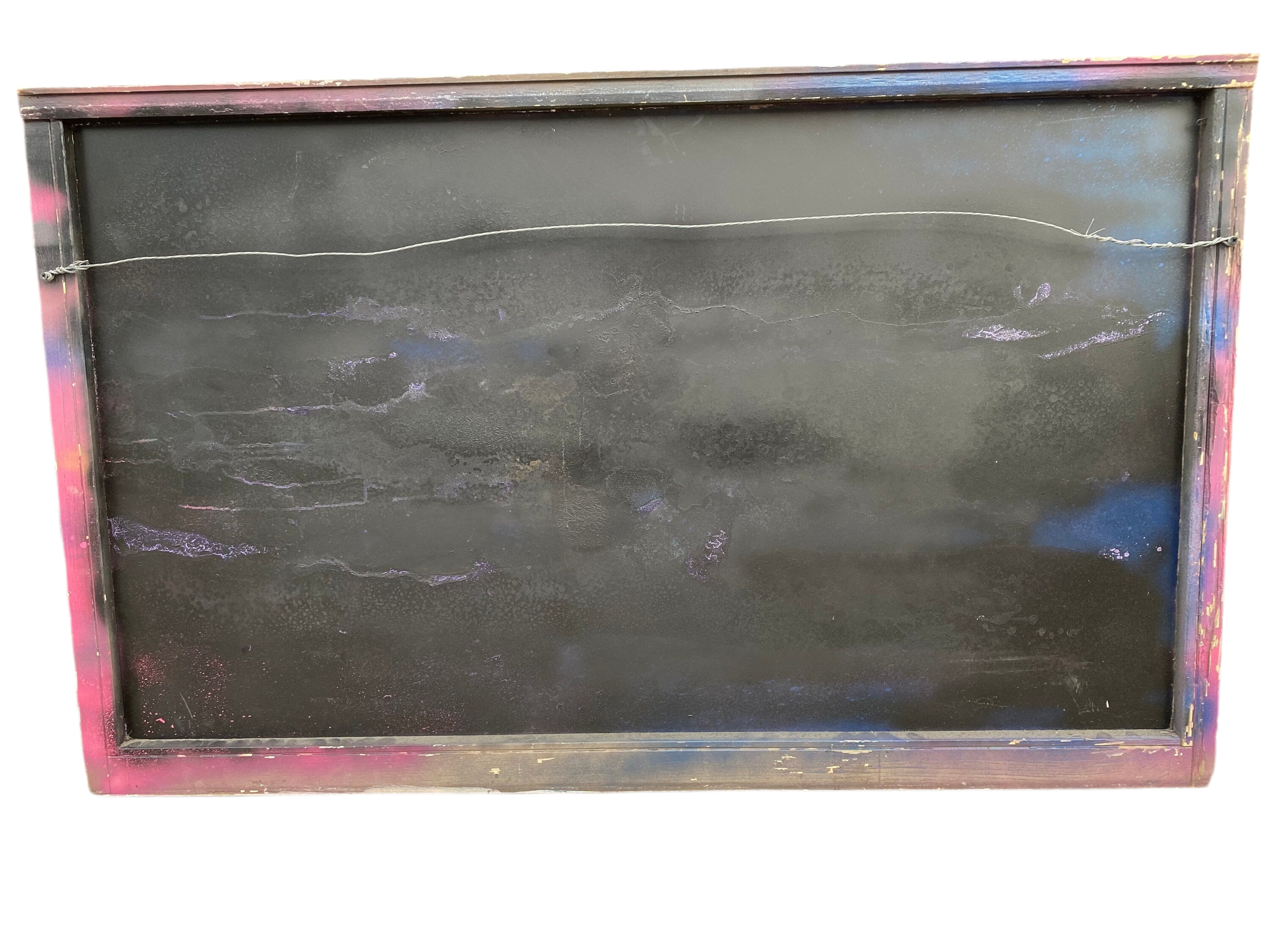 Vintage Abstract Mixed Media Glass Hanging Wall Art Signed by Mark Narens