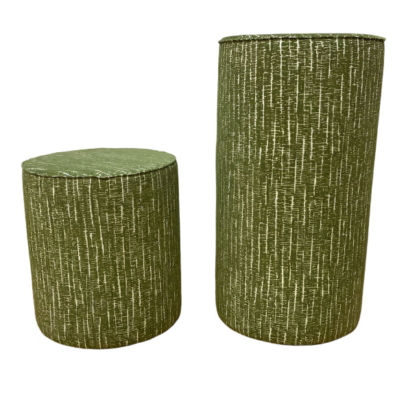Modern Knoll Rockwell Unscripted Green Multi Swivel Bar and Low Stool - Set of 2