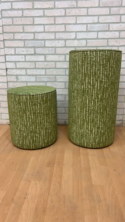 Modern Knoll Rockwell Unscripted Green Multi Swivel Bar and Low Stool - Set of 2