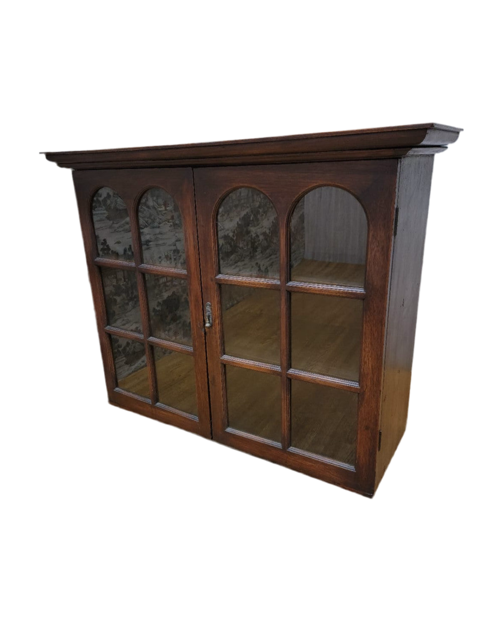 Antique Thai British Colonial Teak and Glass Display Cabinet/Bookcase