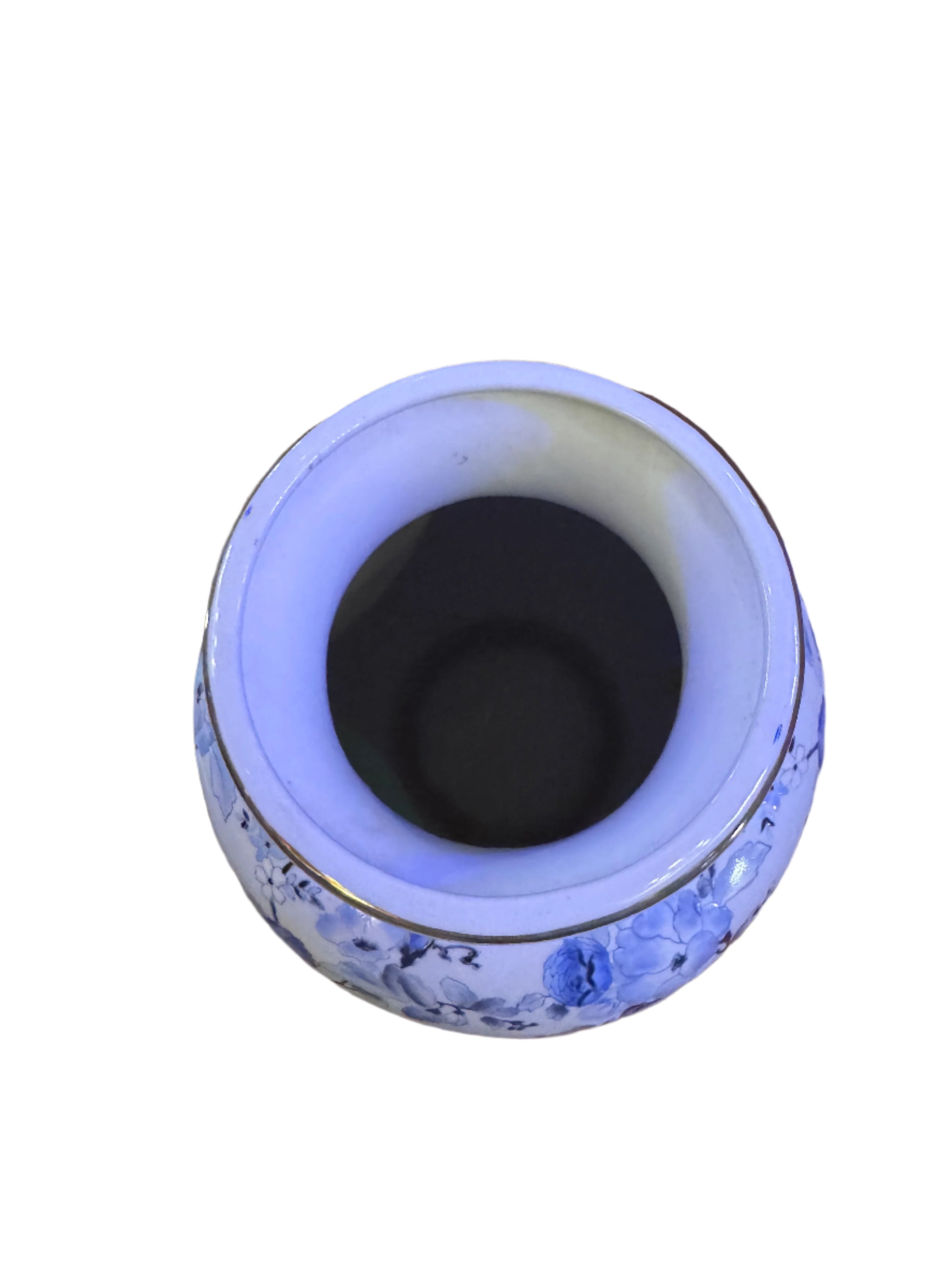 Vintage Chinese Blue and White Floral Vase