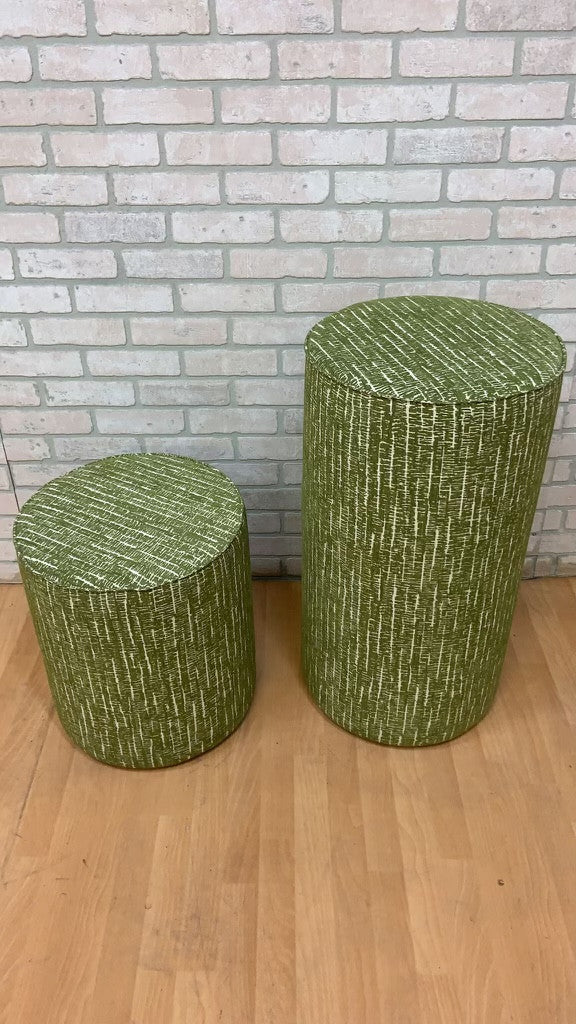 Modern Knoll Rockwell Unscripted Green Multi Swivel Bar and Low Stool - Set of 2