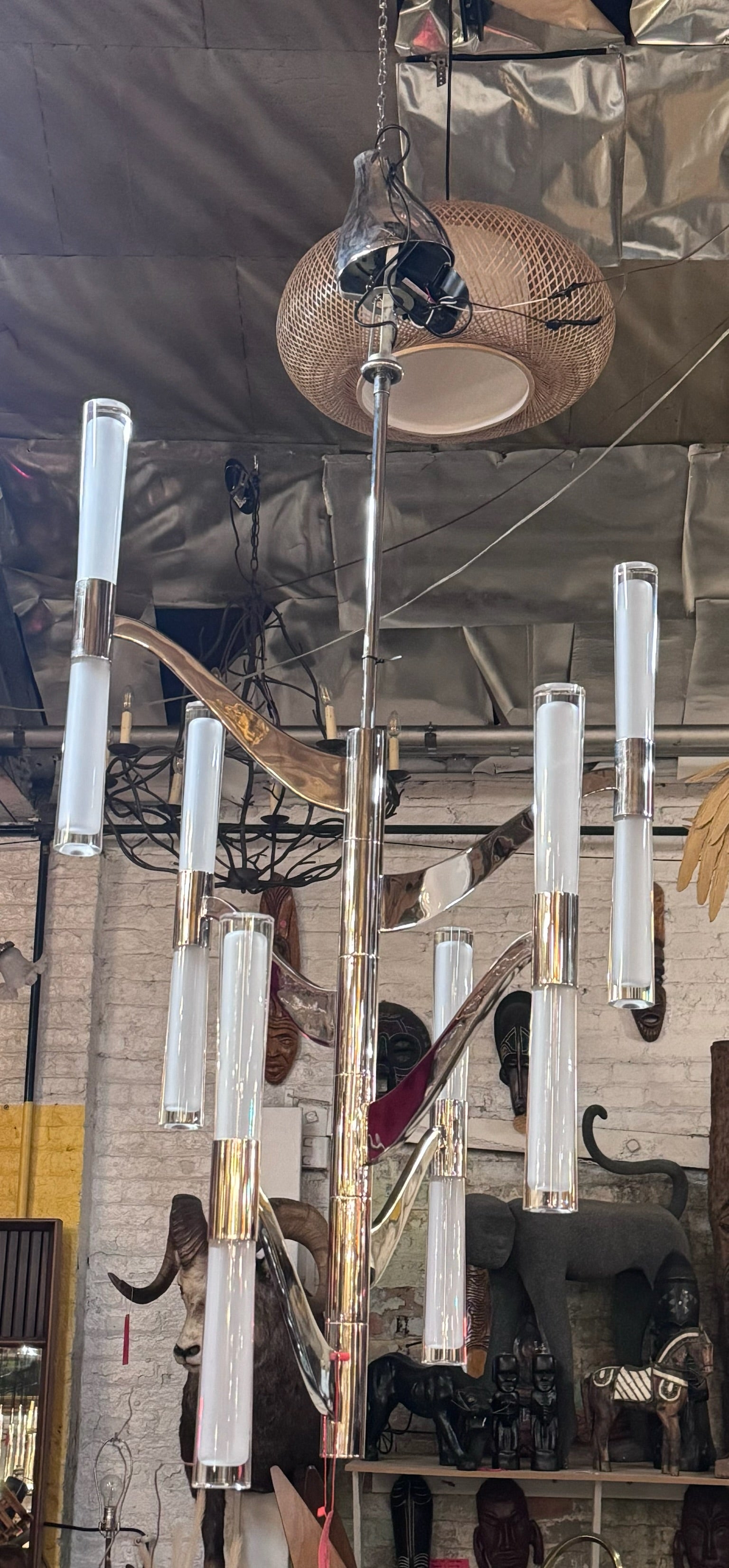 Brenta Medium Tall Chandelier by Aerin