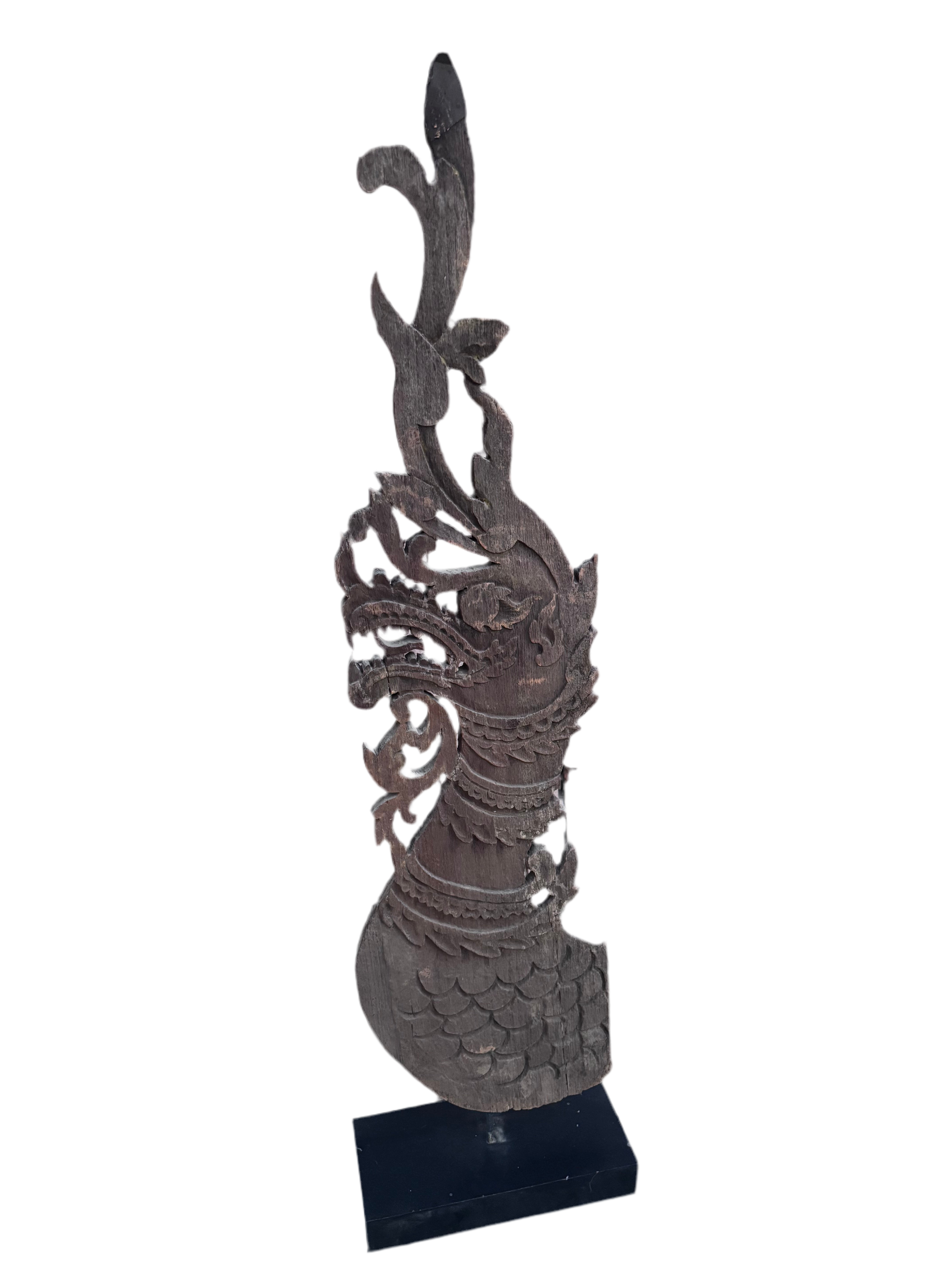 Antique Thai Naga Temple Finial
