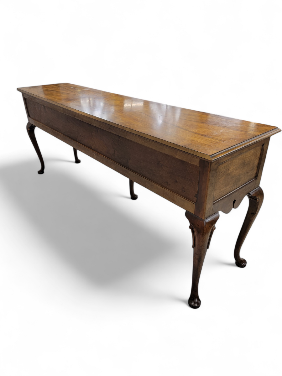 Vintage Queen Anne Style Walnut Console Table/Sideboard by Baker Furniture