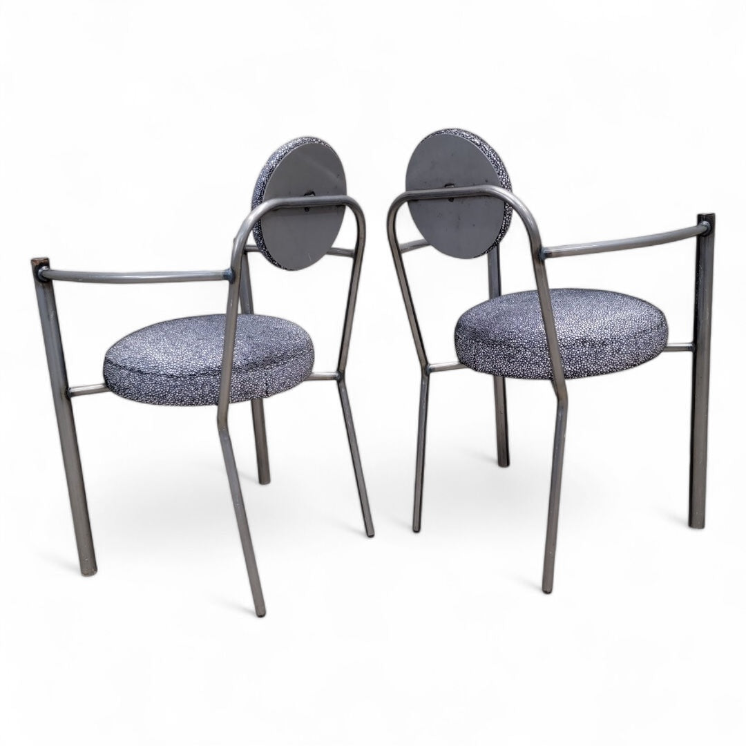 Vintage Modern Moon Chairs Newly Reupholstered - Set of 4