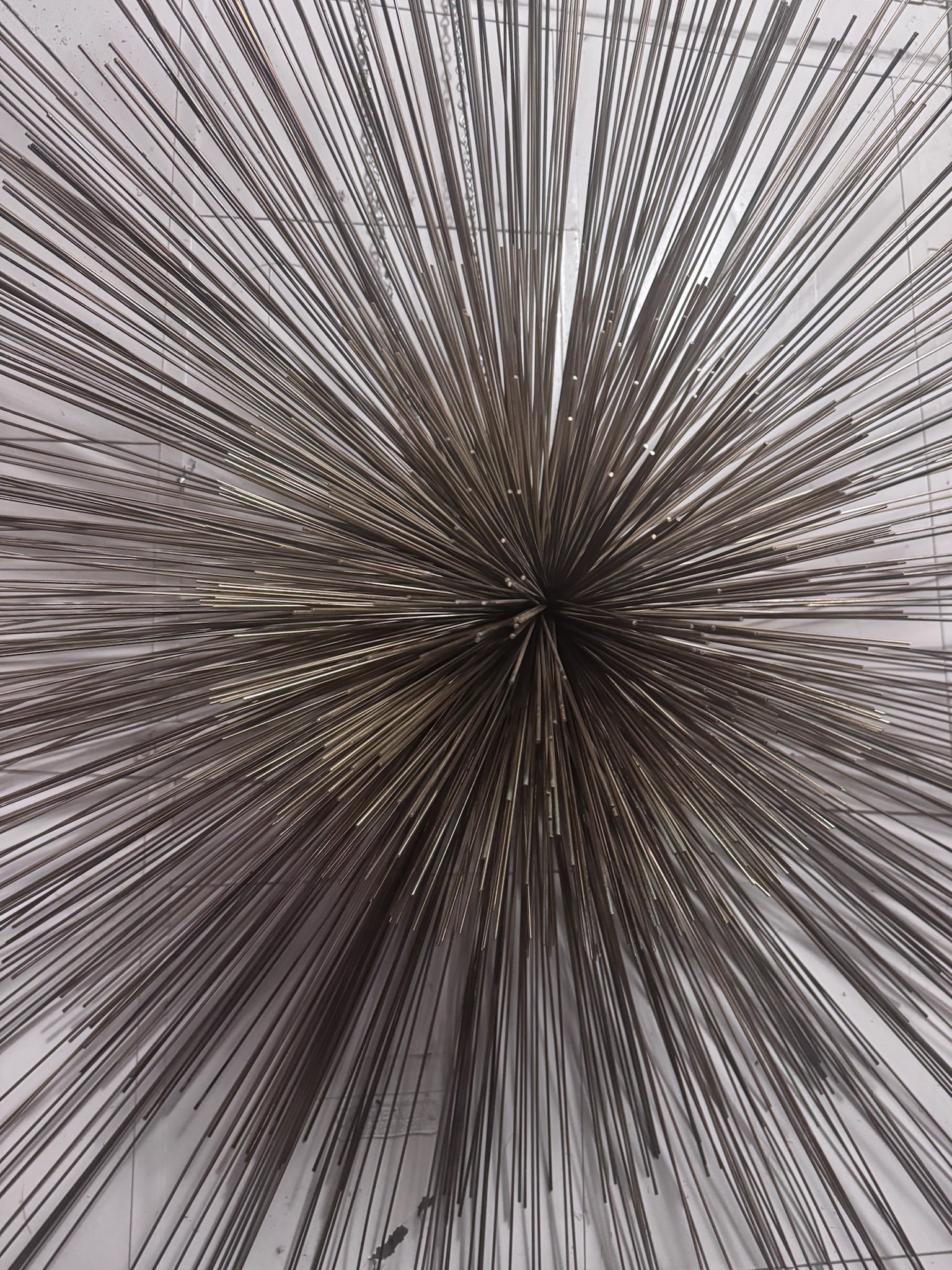 Mid Century Modern Curtis Jeré Nickel Sea Urchin/Pom-Pom Wall Sculpture