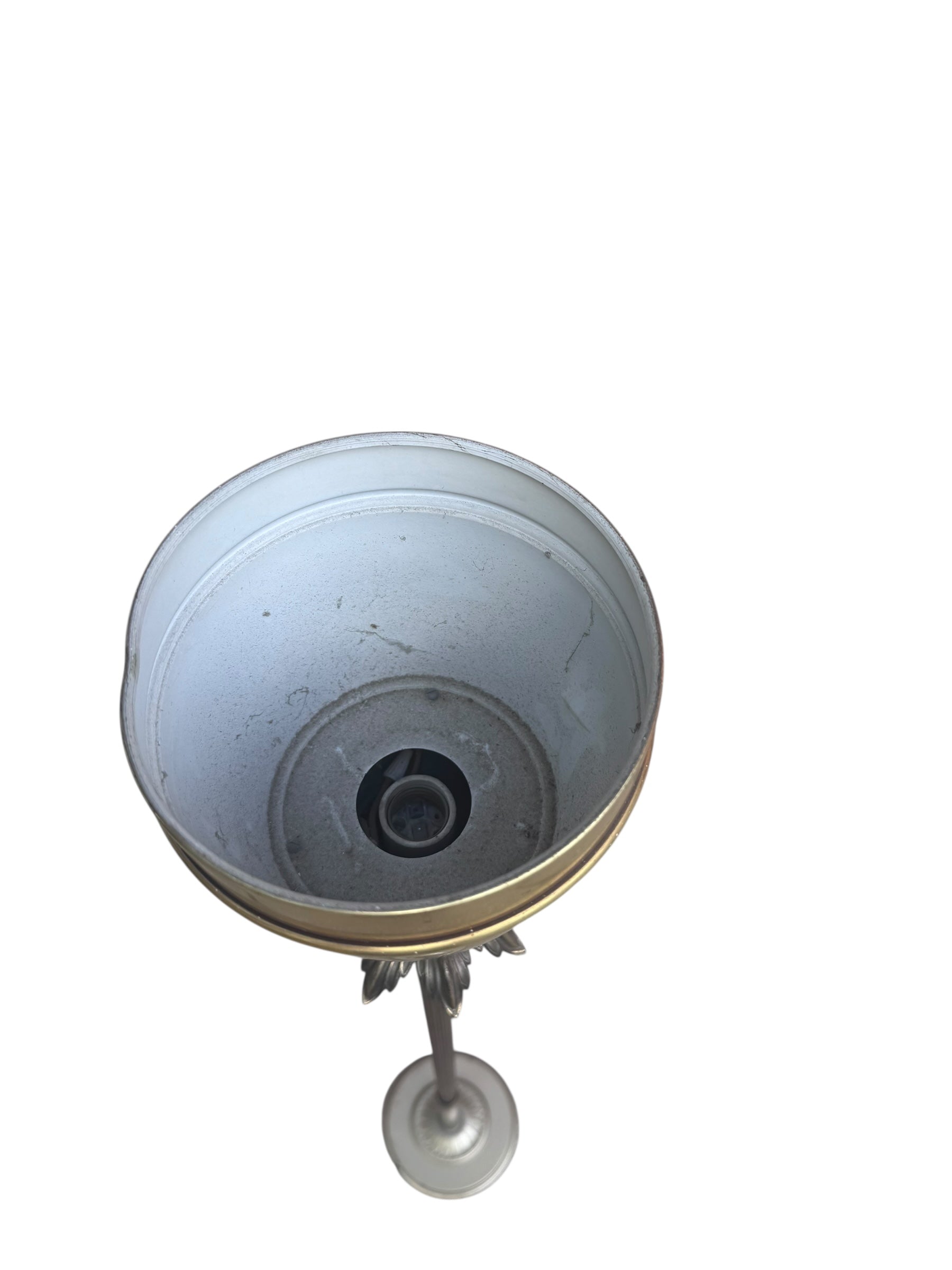 Hollywood Regency Brass Uplight Torchiere Floor Lamp - Pair