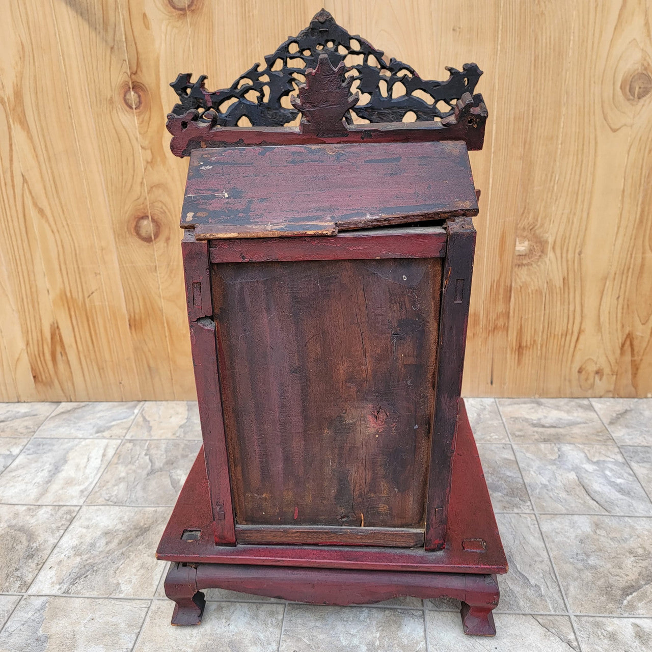 Antique Authentic Chinese Carved Ornate Shrine