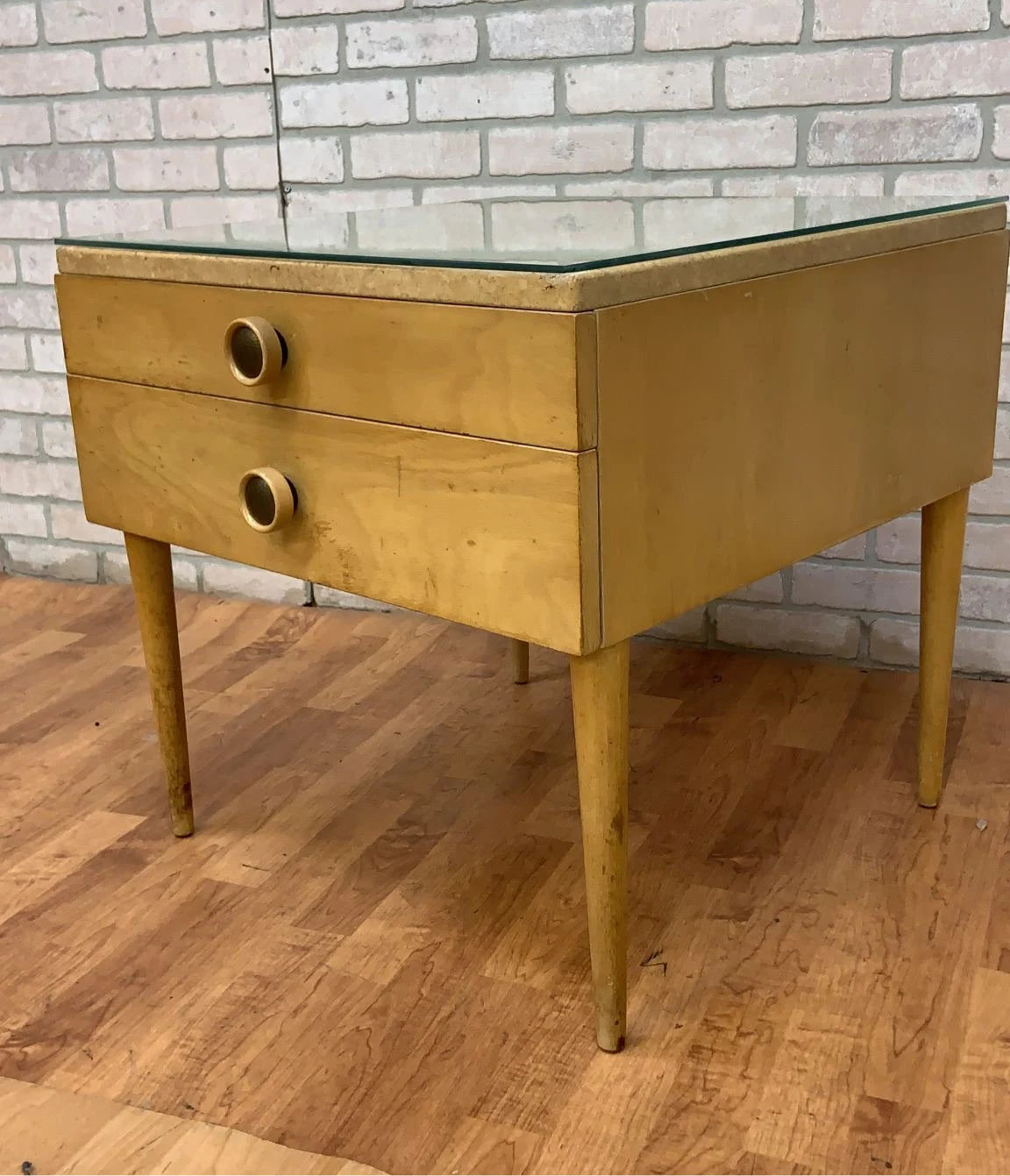 Mid Century Modern Paul Frankl for Johnson Furniture Cork End Table