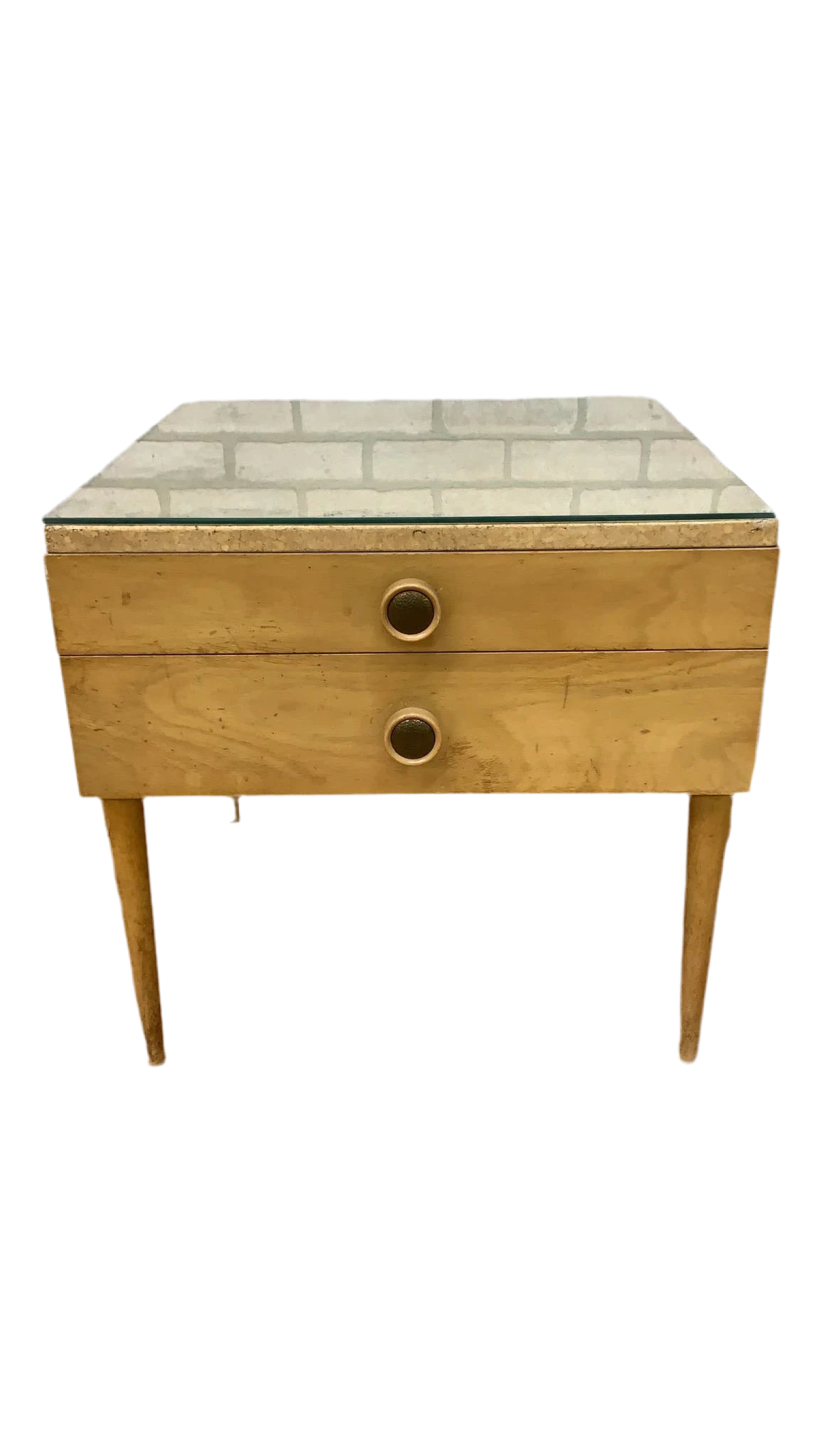 Mid Century Modern Paul Frankl for Johnson Furniture Cork End Table