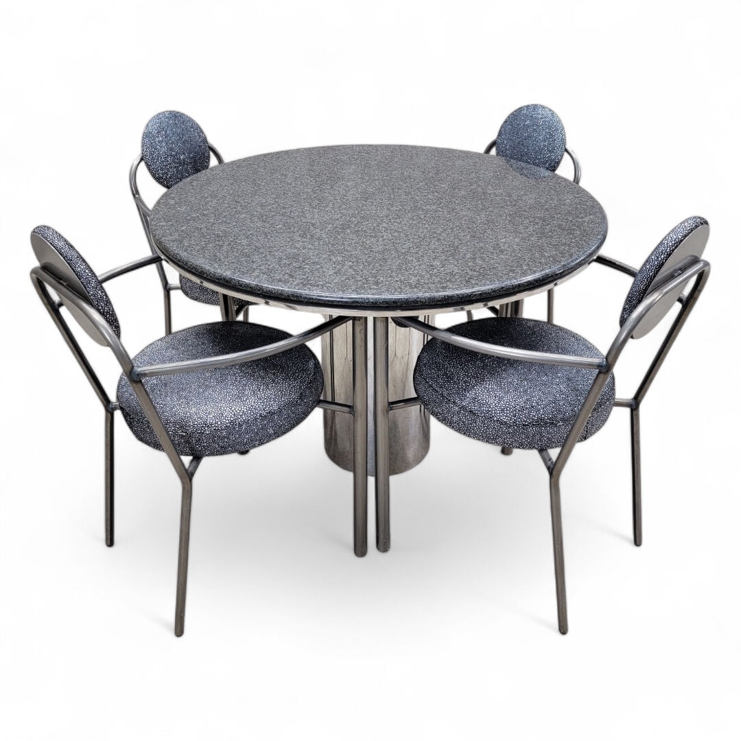 Vintage Modern Moon Chairs Newly Reupholstered - Set of 4