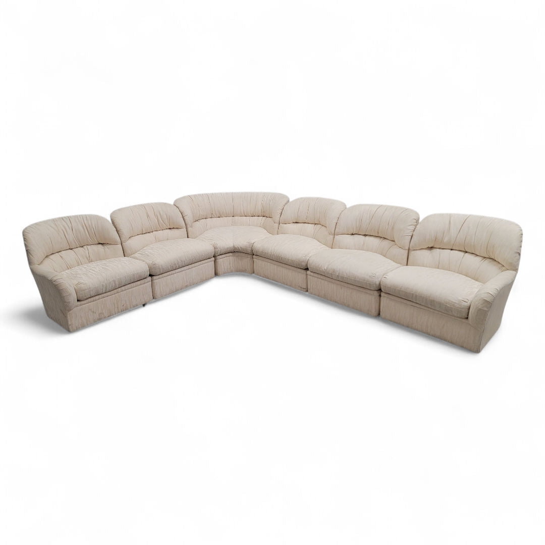 Vintage Mid Century Postmodern 6 Piece Modular Section Sofa by Drexel