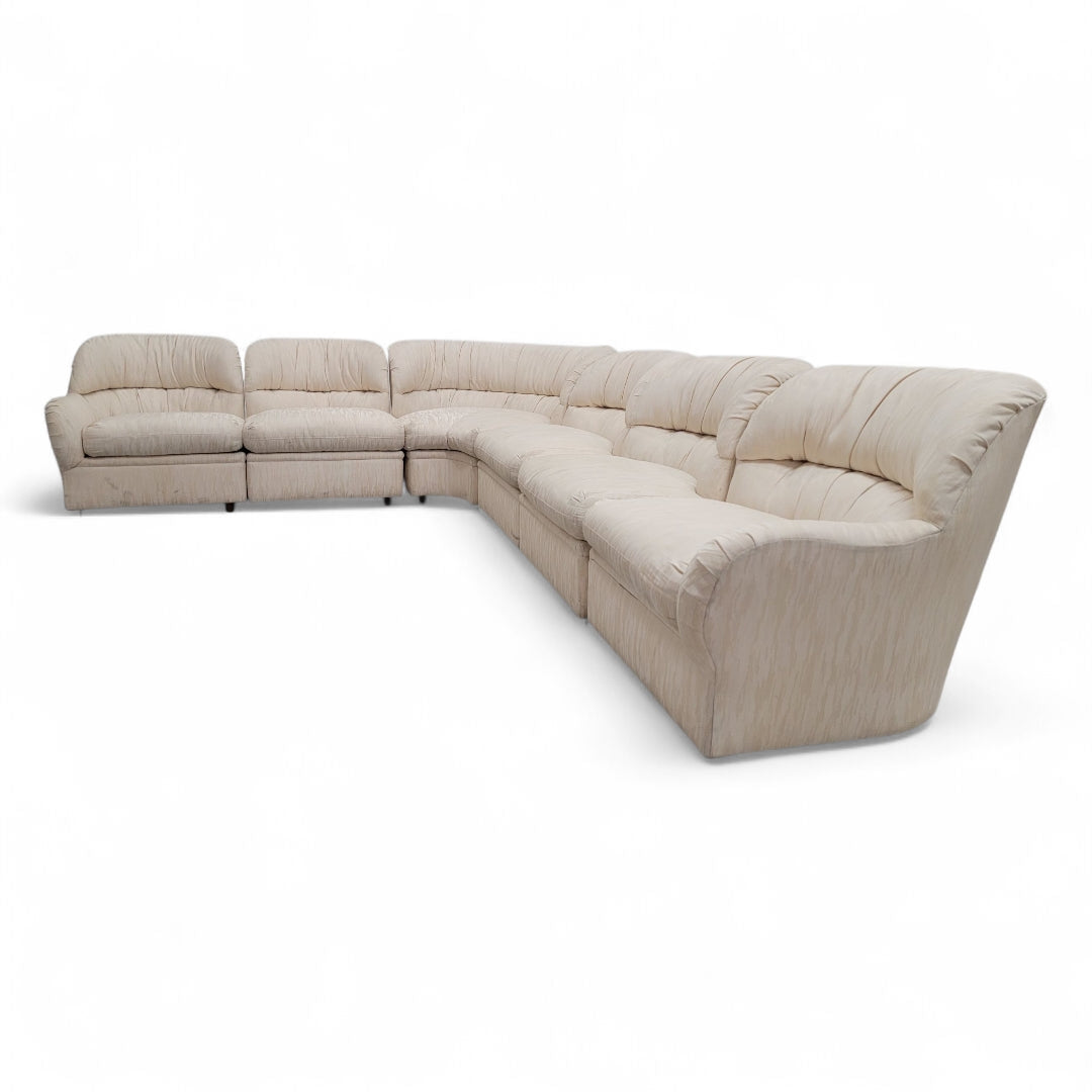 Vintage Mid Century Postmodern 6 Piece Modular Section Sofa by Drexel