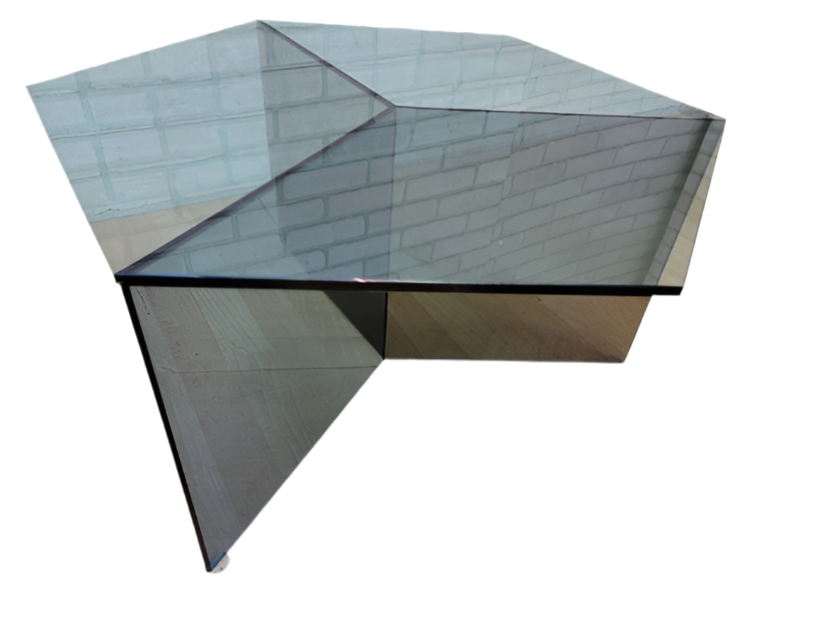 Modern Danish Hexagon Glass Coffee Table by Ida Linea Hildebrand for Friends & Founders