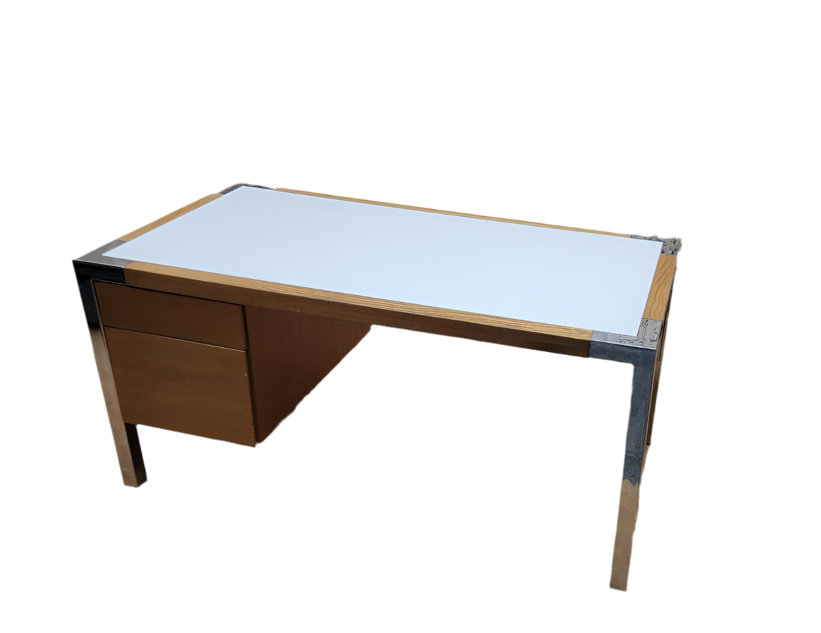 Mid Century Modern Oak Executive Desk by Thonet