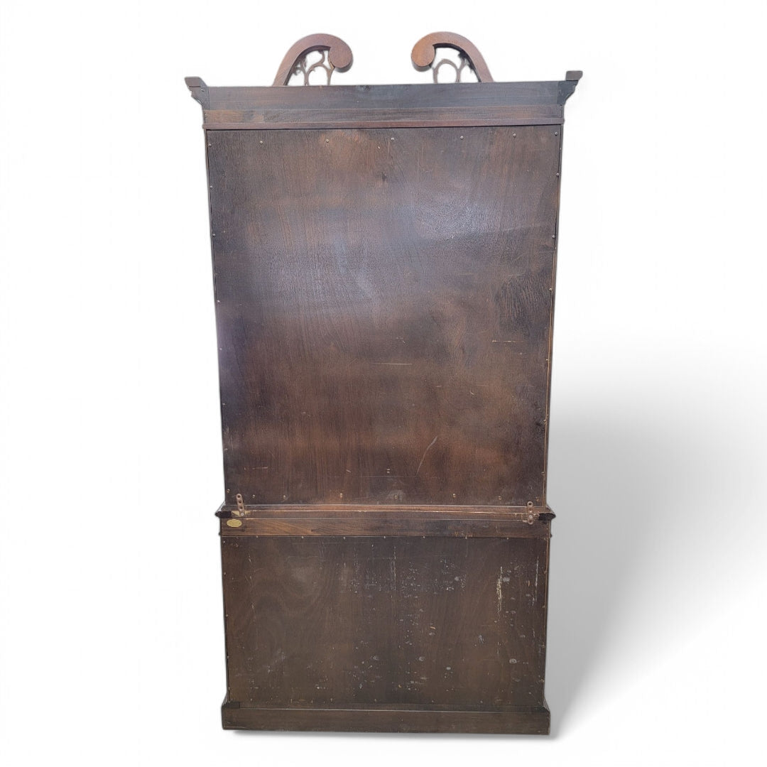 Antique Federal Style Flame Mahogany Display China Cabinet by Councill
