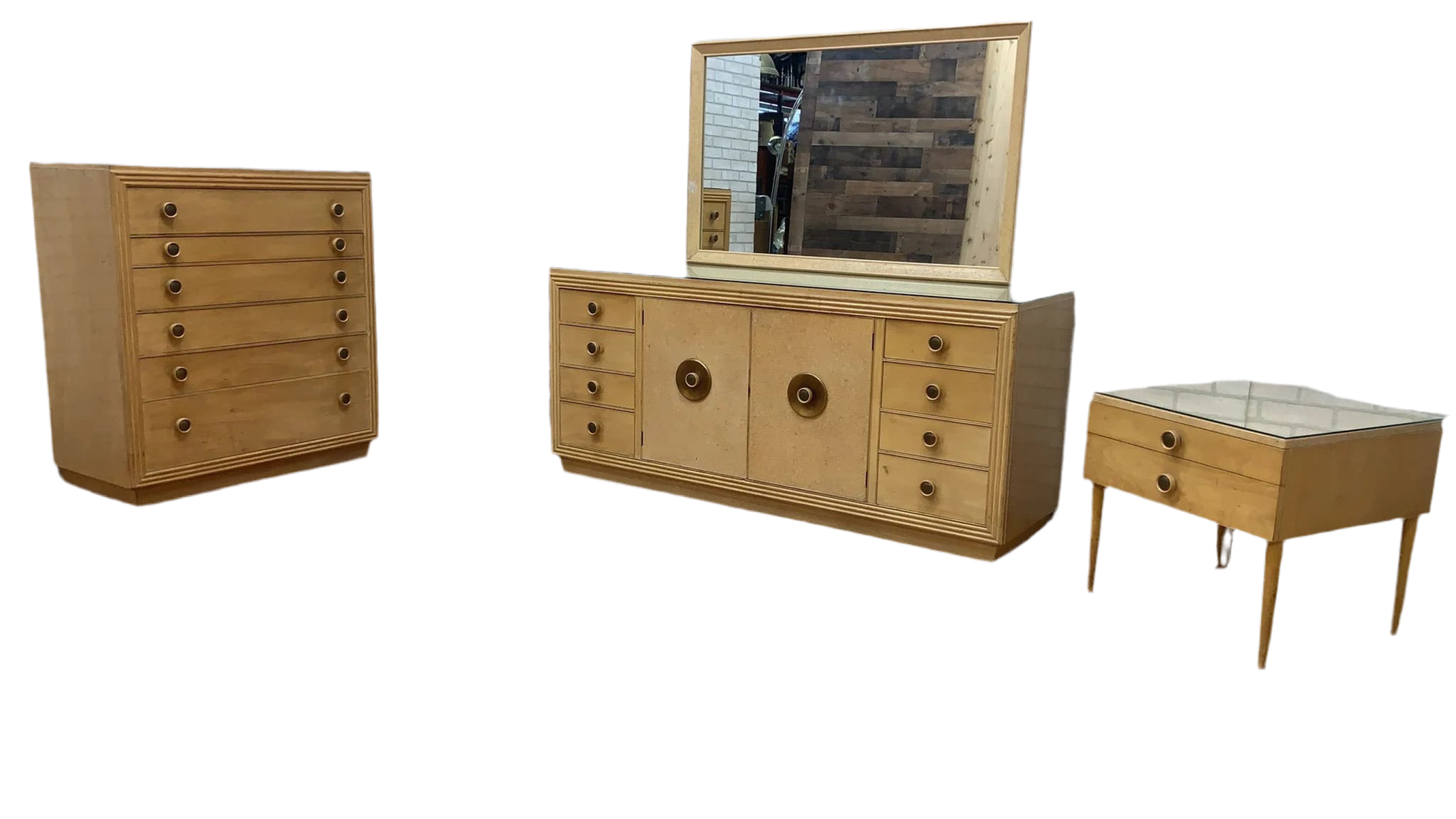 Mid Century Modern Paul Frankl for Johnson Furniture Cork End Table