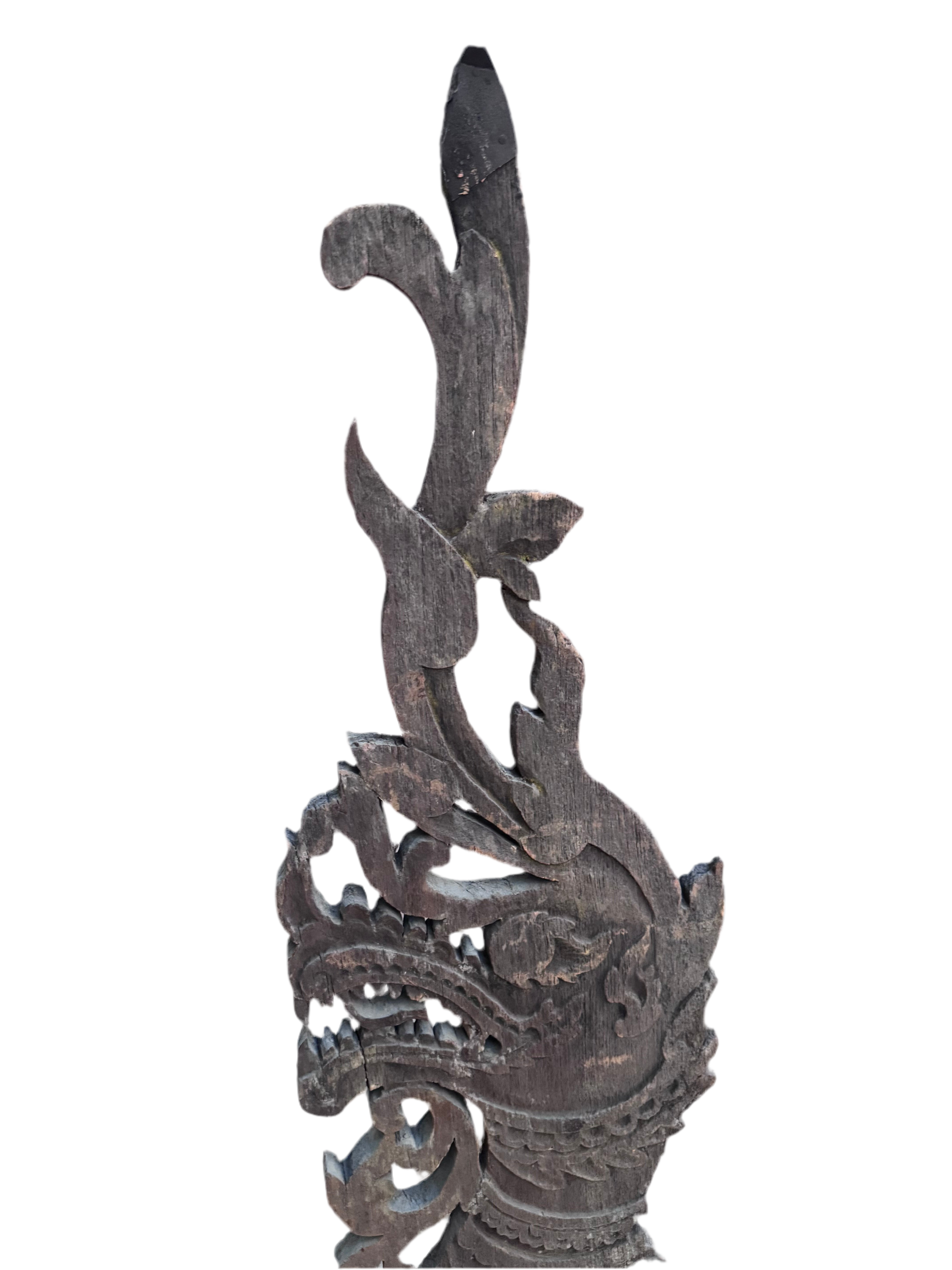Antique Thai Naga Temple Finial