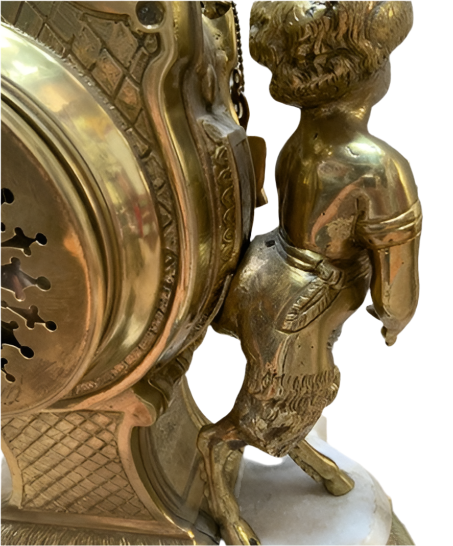 Vintage Italian Figural Satyr Mantle Clock
