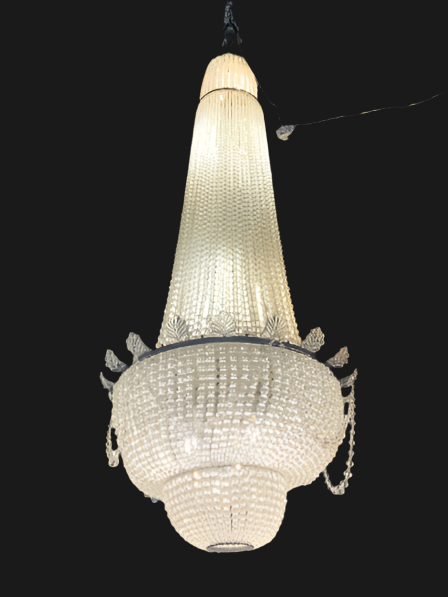 Antique French Baccarat Style Chandelier
