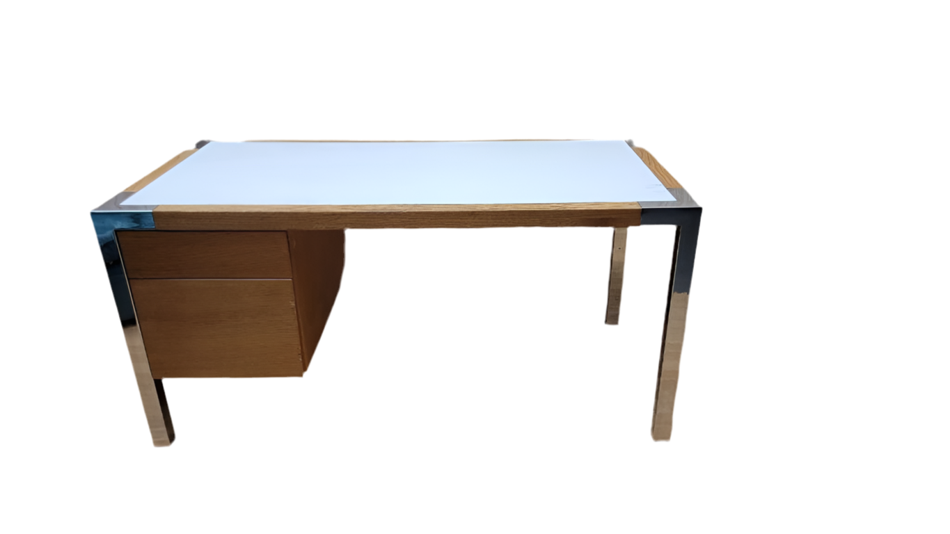 Mid Century Modern Oak Executive Desk by Thonet