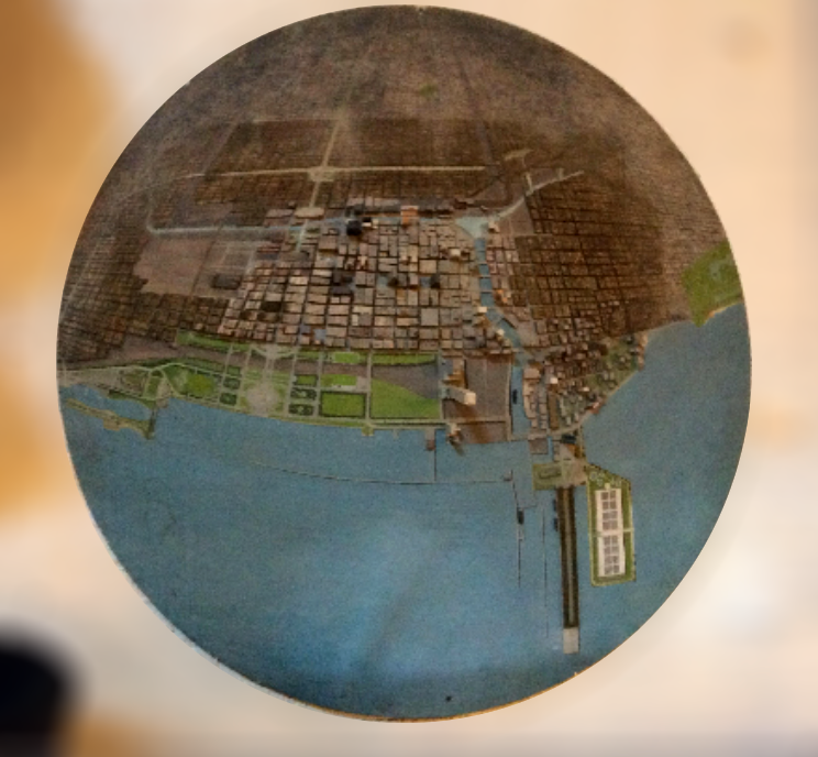 Vintage Architectural Rendition of Chicago Wall Art