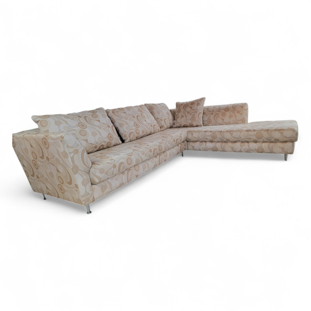 Postmodern L-Shaped Chaise Sofa by Carsons Sectional Sofa