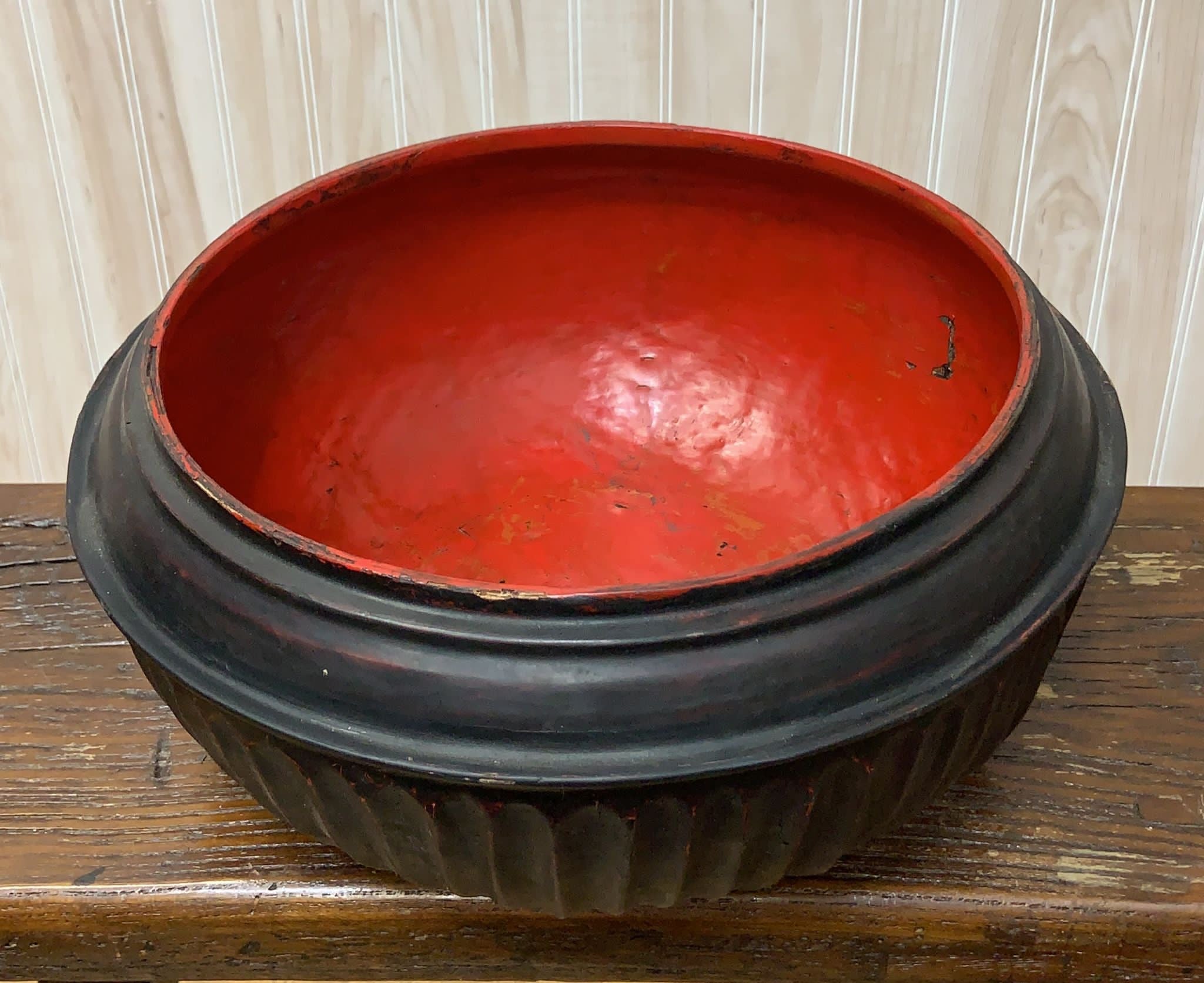 Antique Burmese Black Monk Offering Bowl Set