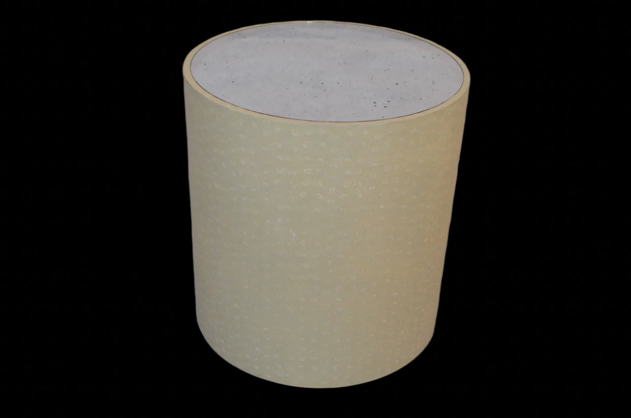 Made Goods Jordan Side Table in Cream Faux Turtle