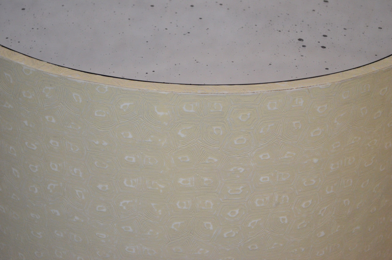 Made Goods Jordan Side Table in Cream Faux Turtle