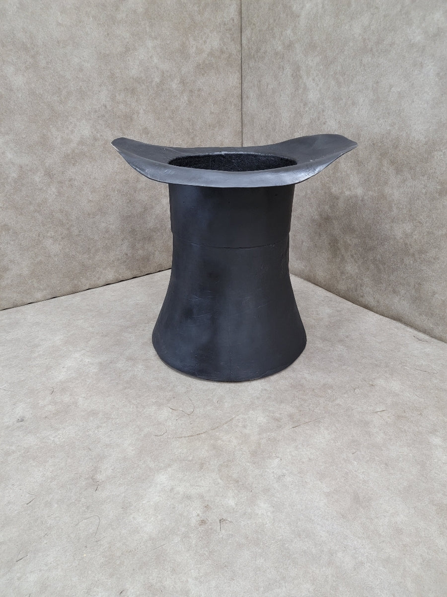 Vintage Oversized Fiber-Glass Resin Crafted Black Magician Top-Hat Prop/Holiday Decor Piece