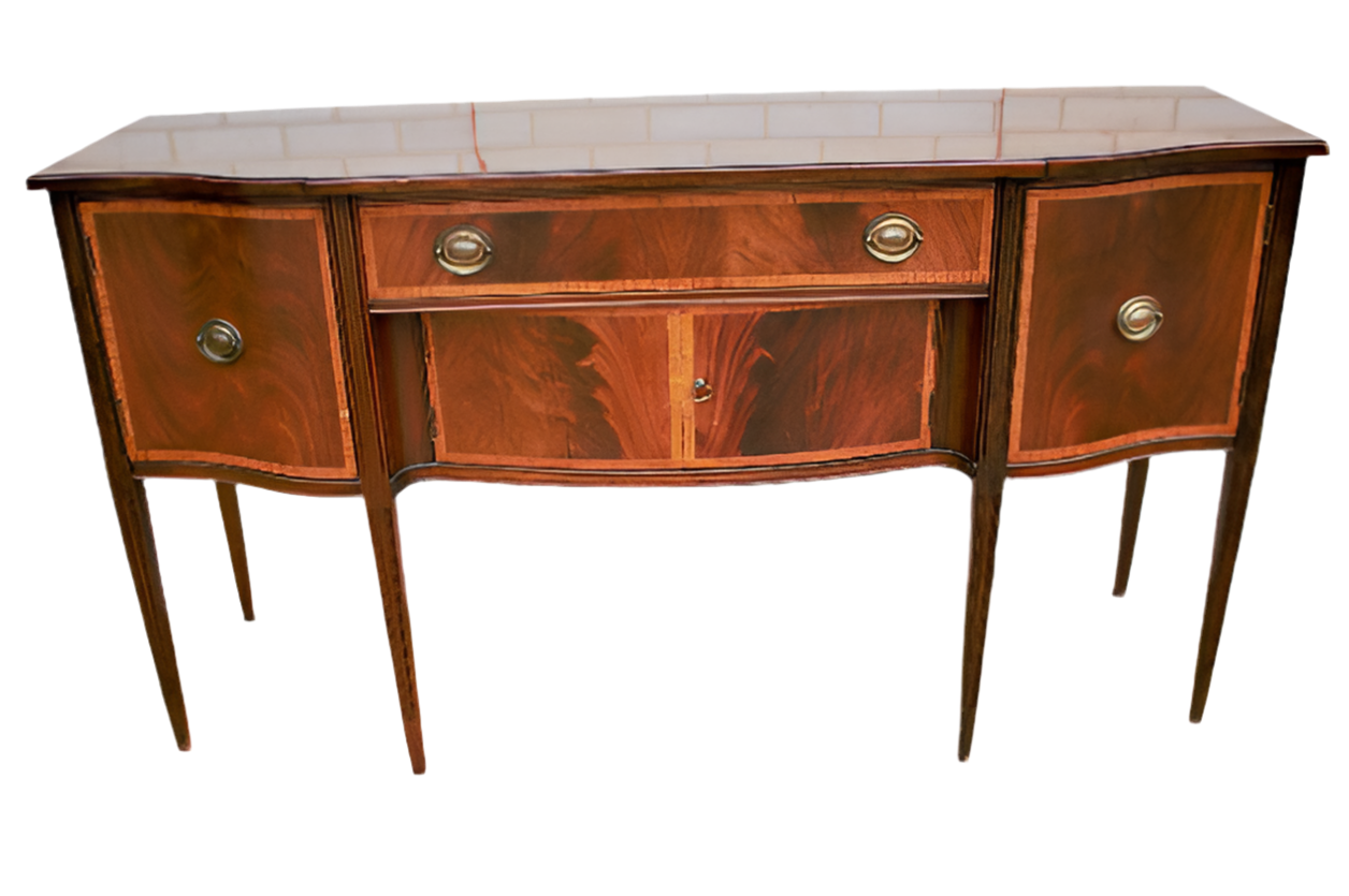 Antique Georgian Style Mahogany Sideboard Credenza