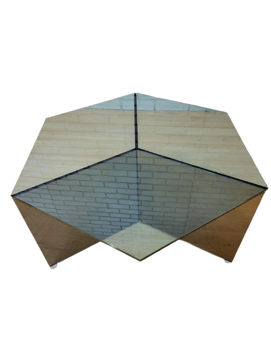 Modern Danish Hexagon Glass Coffee Table by Ida Linea Hildebrand for Friends & Founders