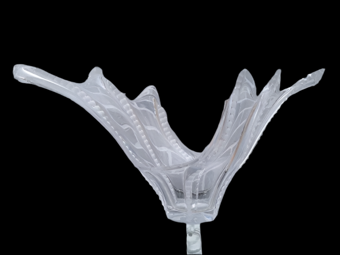 Vintage Mid Century French Cofrac Art Verrier Free Form Crystal Centerpiece