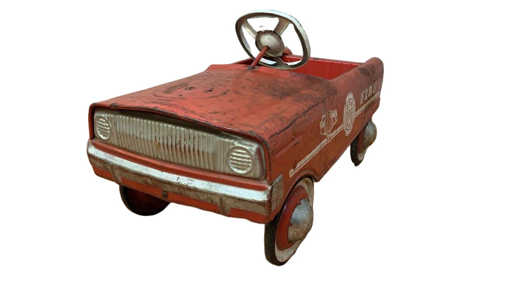 Vintage Murray "Fire Chief" Flat Front Original Steel Pedal Car