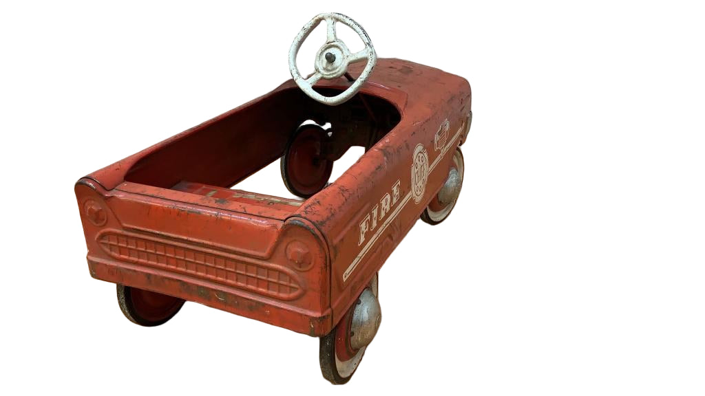 Vintage Murray "Fire Chief" Flat Front Original Steel Pedal Car