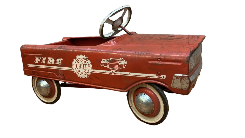 Vintage Murray "Fire Chief" Flat Front Original Steel Pedal Car