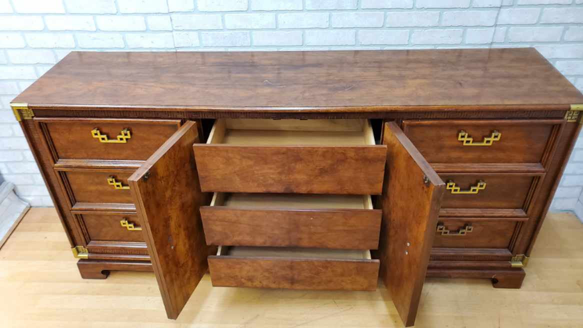 Hollywood Regency Bassett Furniture Asian Chinoiserie Credenza