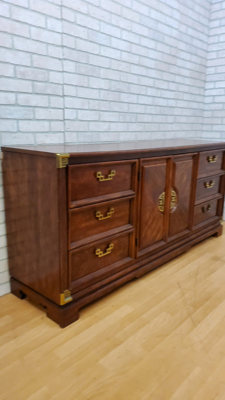 Hollywood Regency Bassett Furniture Asian Chinoiserie Credenza