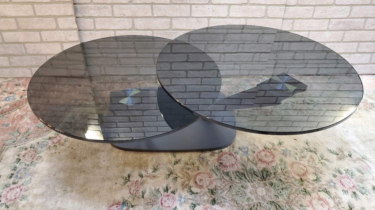 Viper Coffee Table by Emanuele Zenere for Cattelan Italia with Smoke Grey Glass