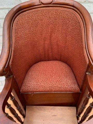Antique Victorian Child's Feeding Chair with Chamber Pot