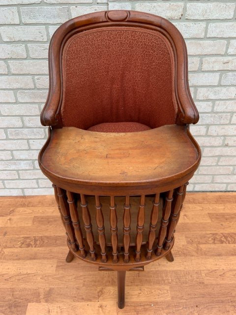 Antique Victorian Child's Feeding Chair with Chamber Pot